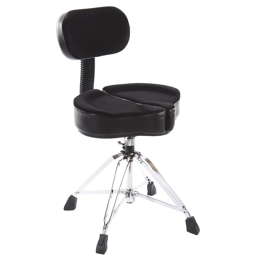 Ahead Spinal-G 4-Leg Saddle Drum Throne Black w/Backrest
