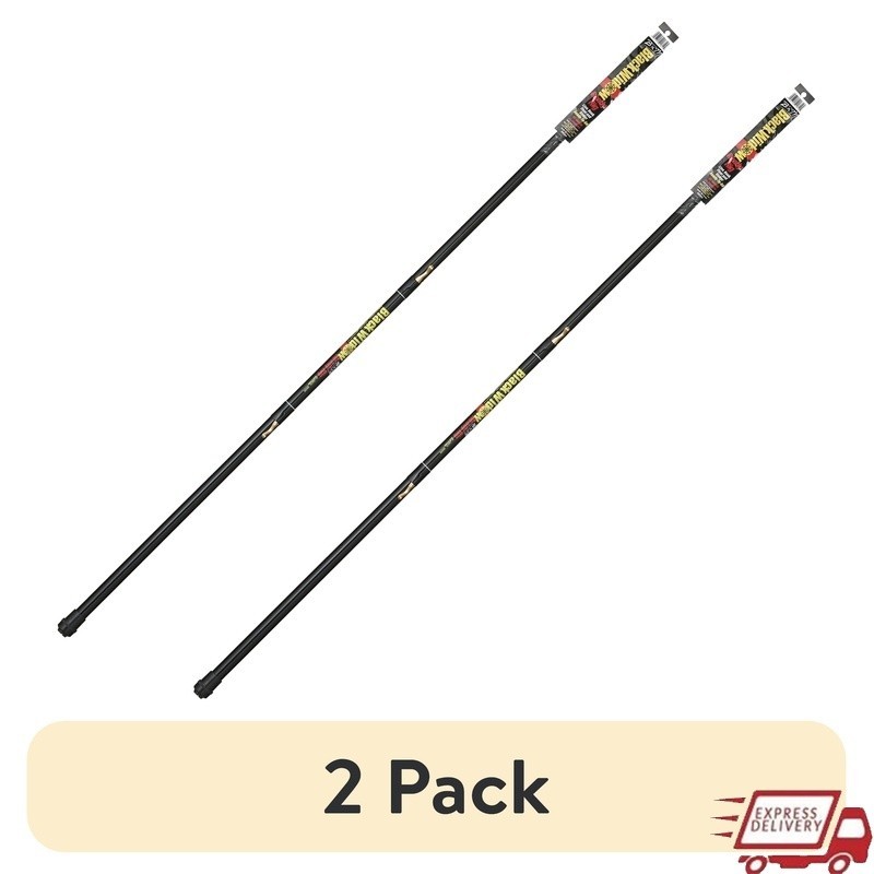 13ft Telescopic Black Widow Fishing Pole Ready Rig W/ Monofilament Line & Hooks