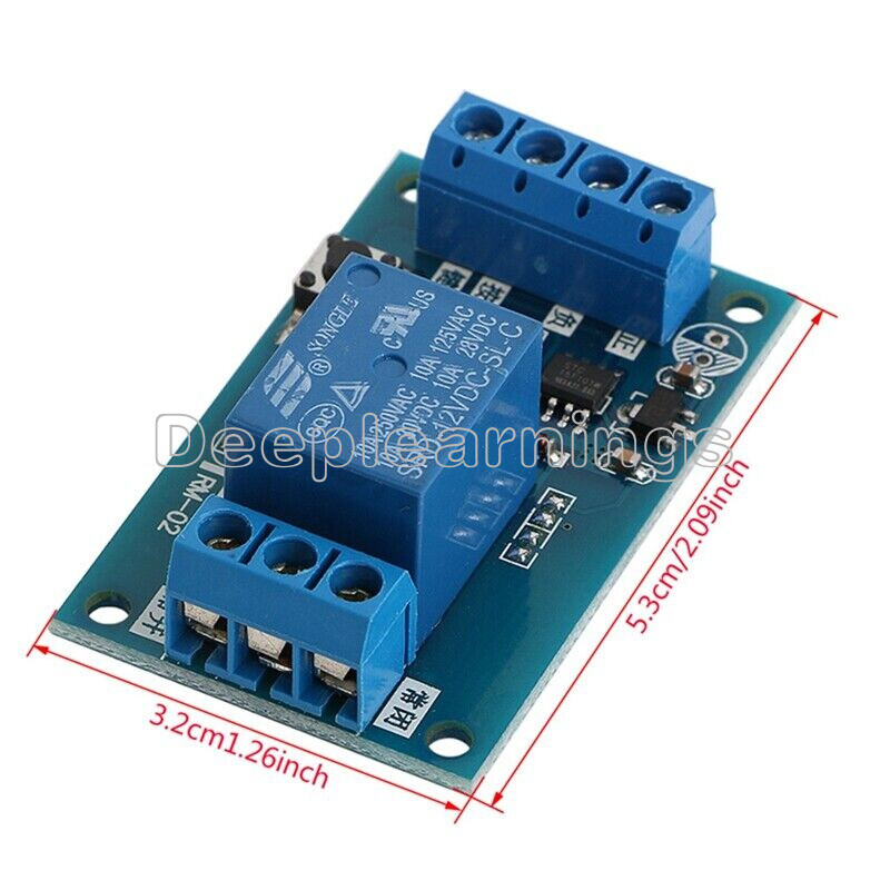 12V Bistable Bond Relay Car Stop Start Self-Locking Modification Switch Module