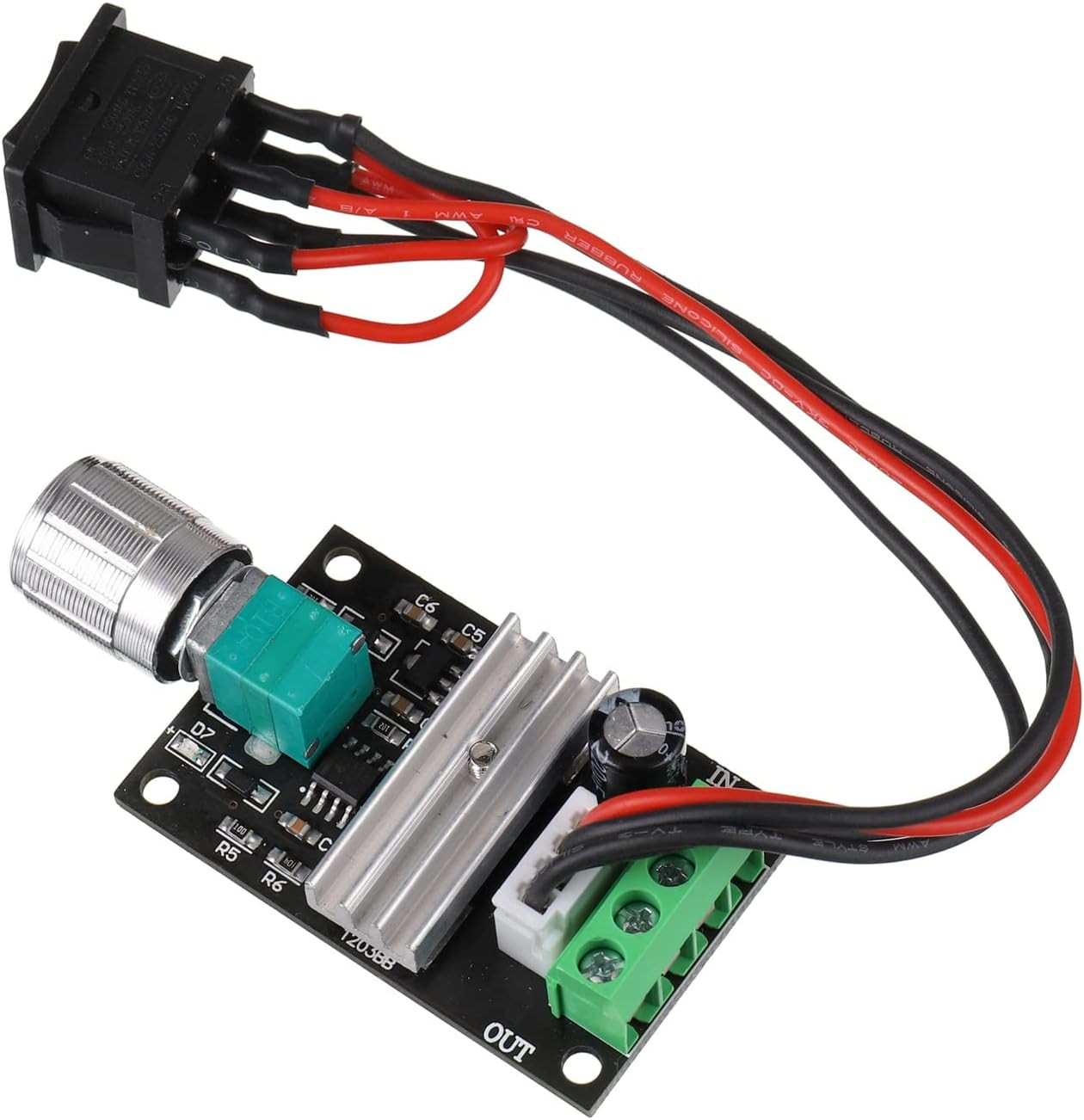 6V 12V 24V 28V 3A 80W DC Motor Speed Controller (PWM) Speed Adjustable
