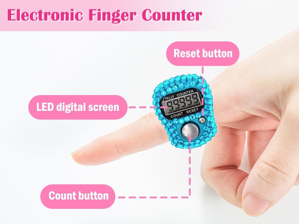 8PCS Electronic Tally Counters Handheld Digital Clickers for Score & Inventory