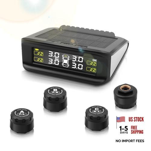Tire Pressure Monitoring System TPMS with 4 tire Pressure Sensors & 6 Alarm
