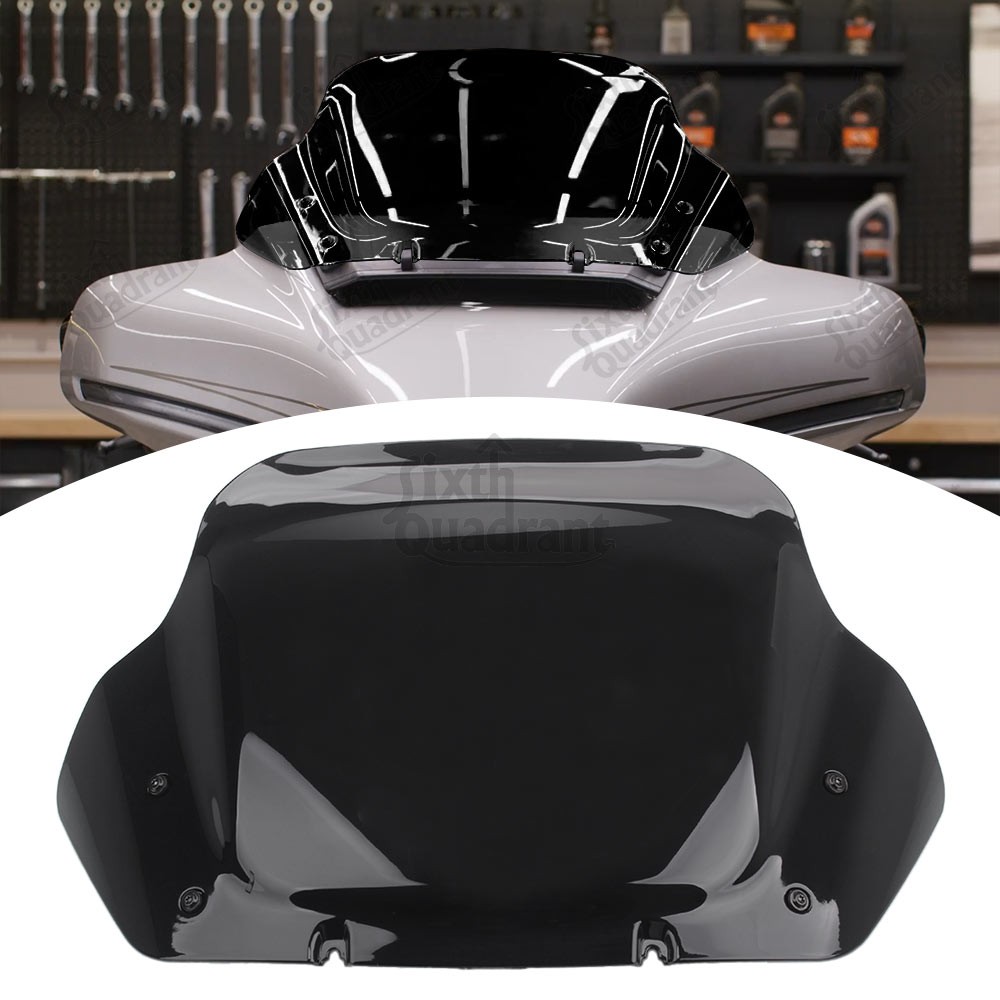 Black Front 14" Windshield Windscreen Fit for Harley Street Glide FLHX/I 2024-up