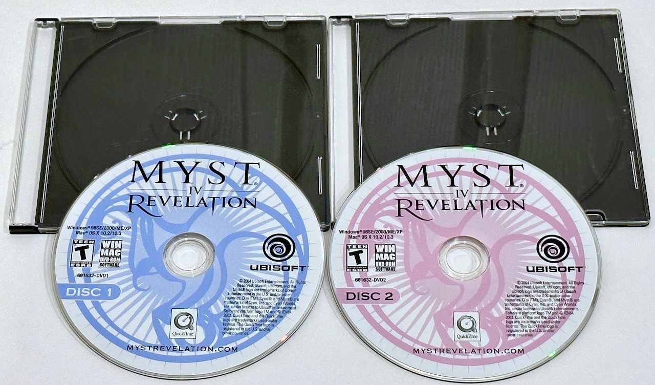 MYST IV: Revelation for PC/Mac from 2003 on 2 DVD-ROMs