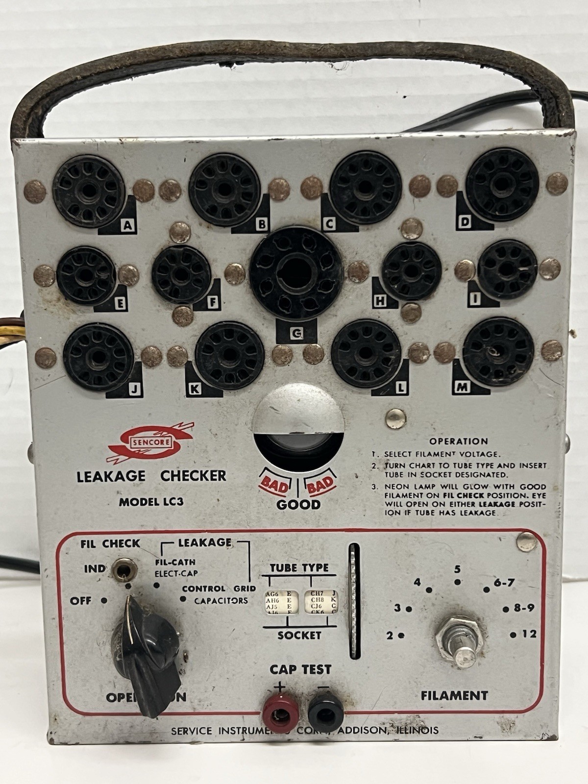 1959 Sencore LC3 Leakage / Tube Tester - Untested