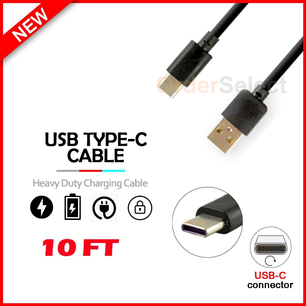 10FT USB Type-C FAST Charger Cable Cord for Phone Nokia C110/C210/C300/G310/G400