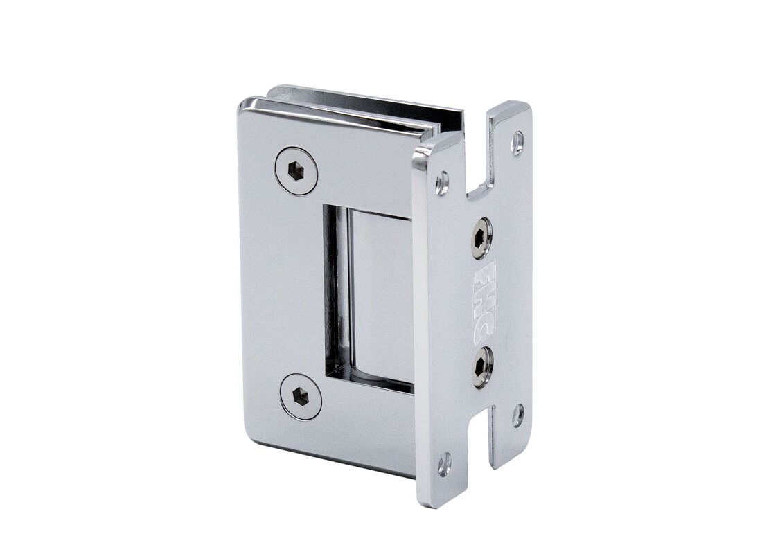 FHC Preston Wall Mount Hinge Full Back Plate Brass Polished Chrome Finish