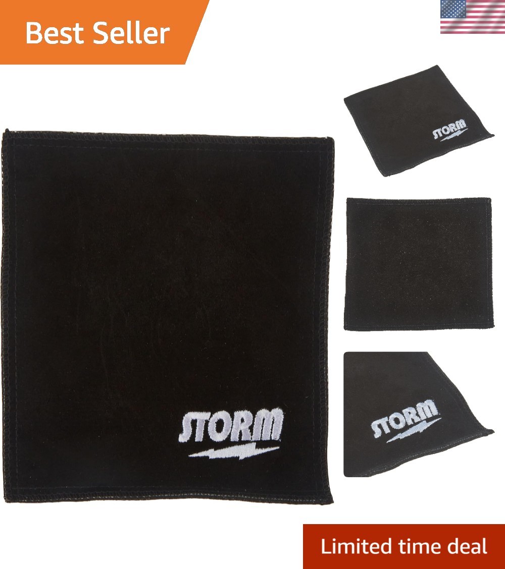 Bowling Shammy Bowling Ball Cleaning Pad Black, 8"x8"x1"
