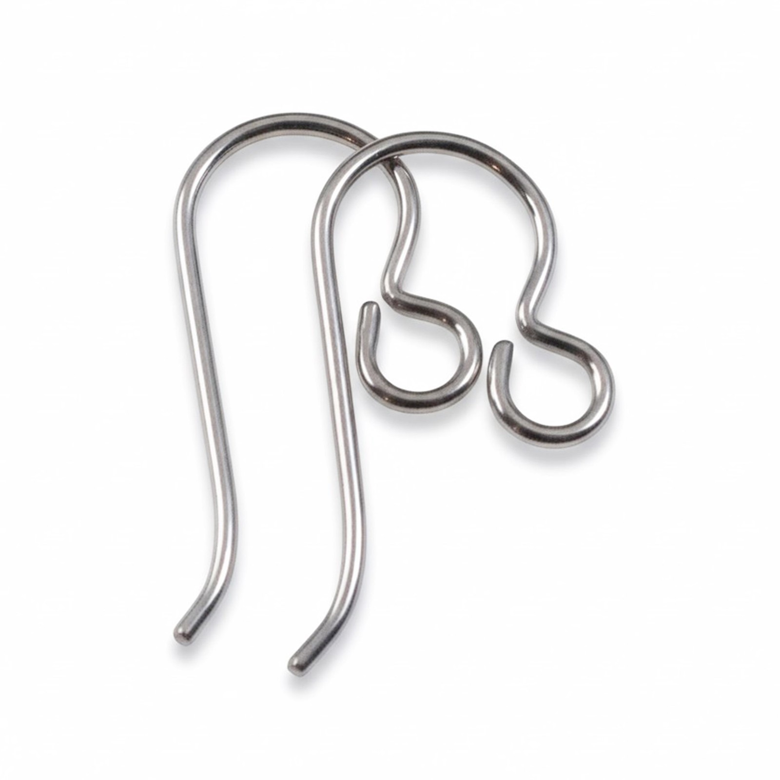 10 Gray Niobium Ear Wires Regular Loop, Hypoallergenic Earring Hooks, USA Made