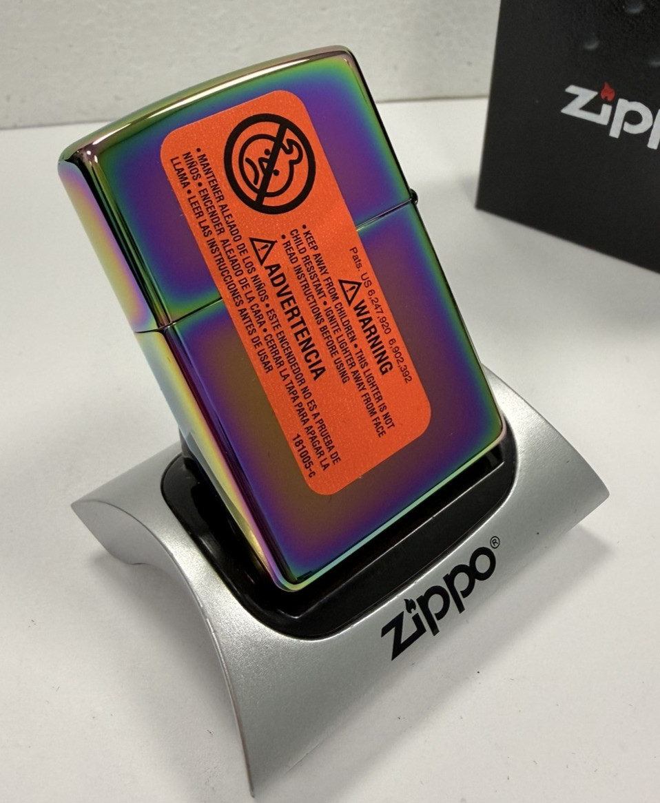 GENUINE Zippo SPECTRUM Lighter MOLTEN BUBBLES & FLAME Multi Colour NEW IN BOX