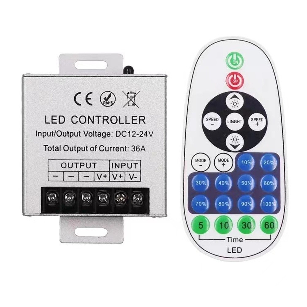 23 Button Aluminum LED Controller DC12-24V Input 36A Total Load Capacity