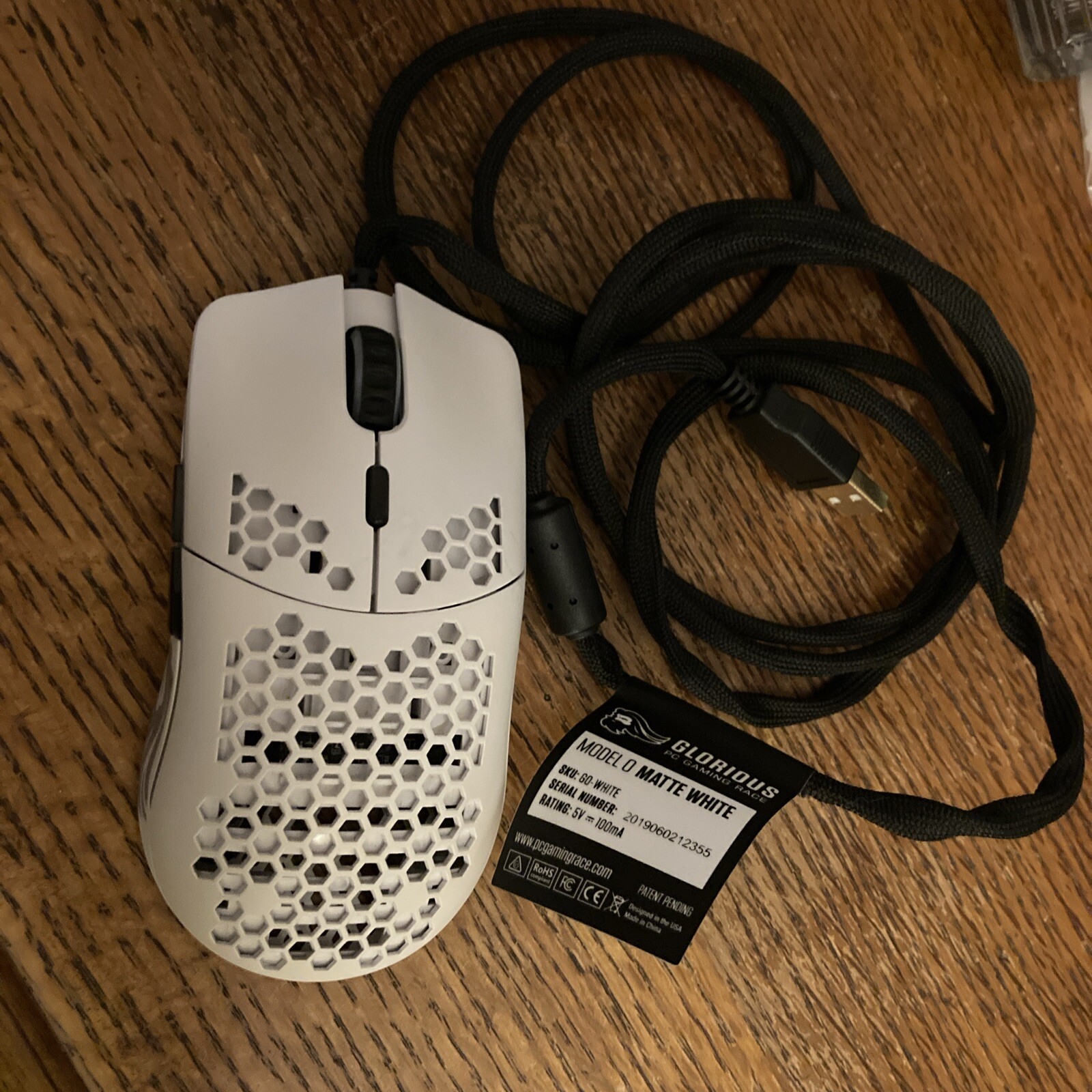 Glorious Model O Wired Pc Gaming Mouse White Go White