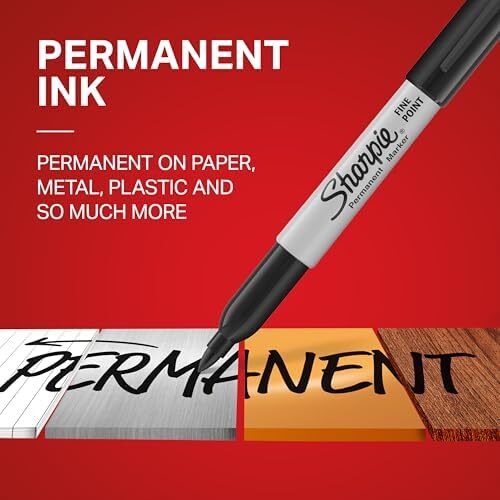 Sharpie Permanent Markers Set, Quick Drying And Fade Resistant Fine Point Marker