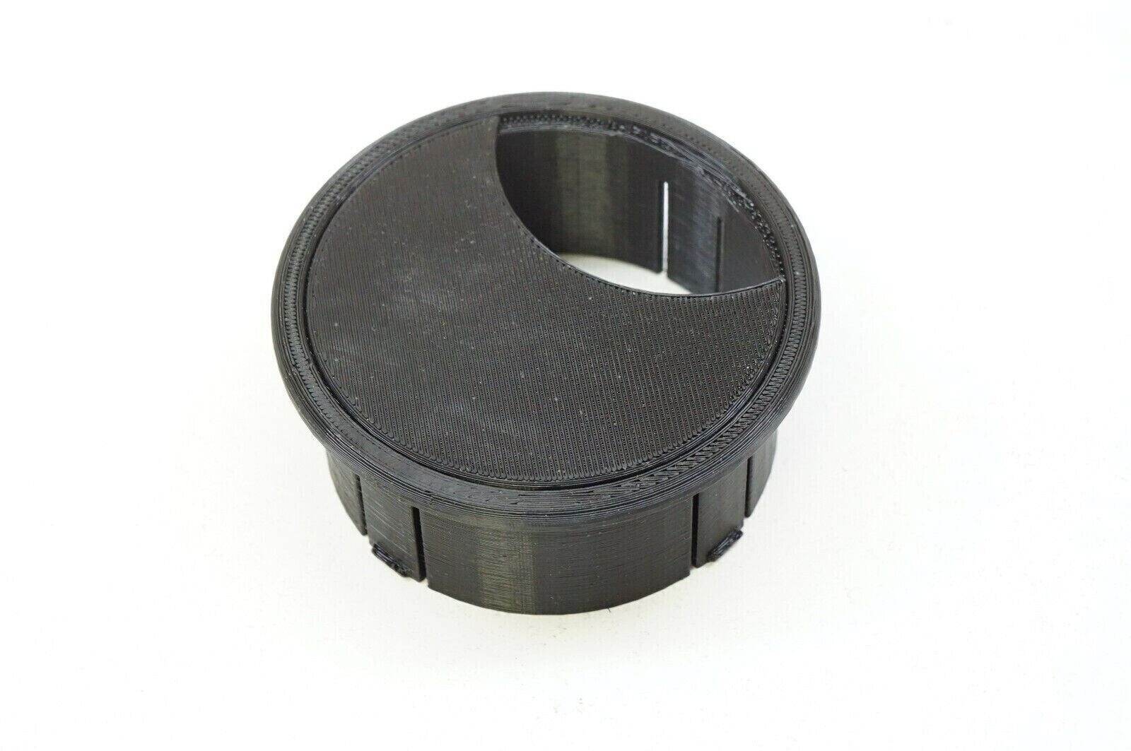 Desk Grommet (70mm / 2 3/4") Computer Wire Management Cable Organizer Black