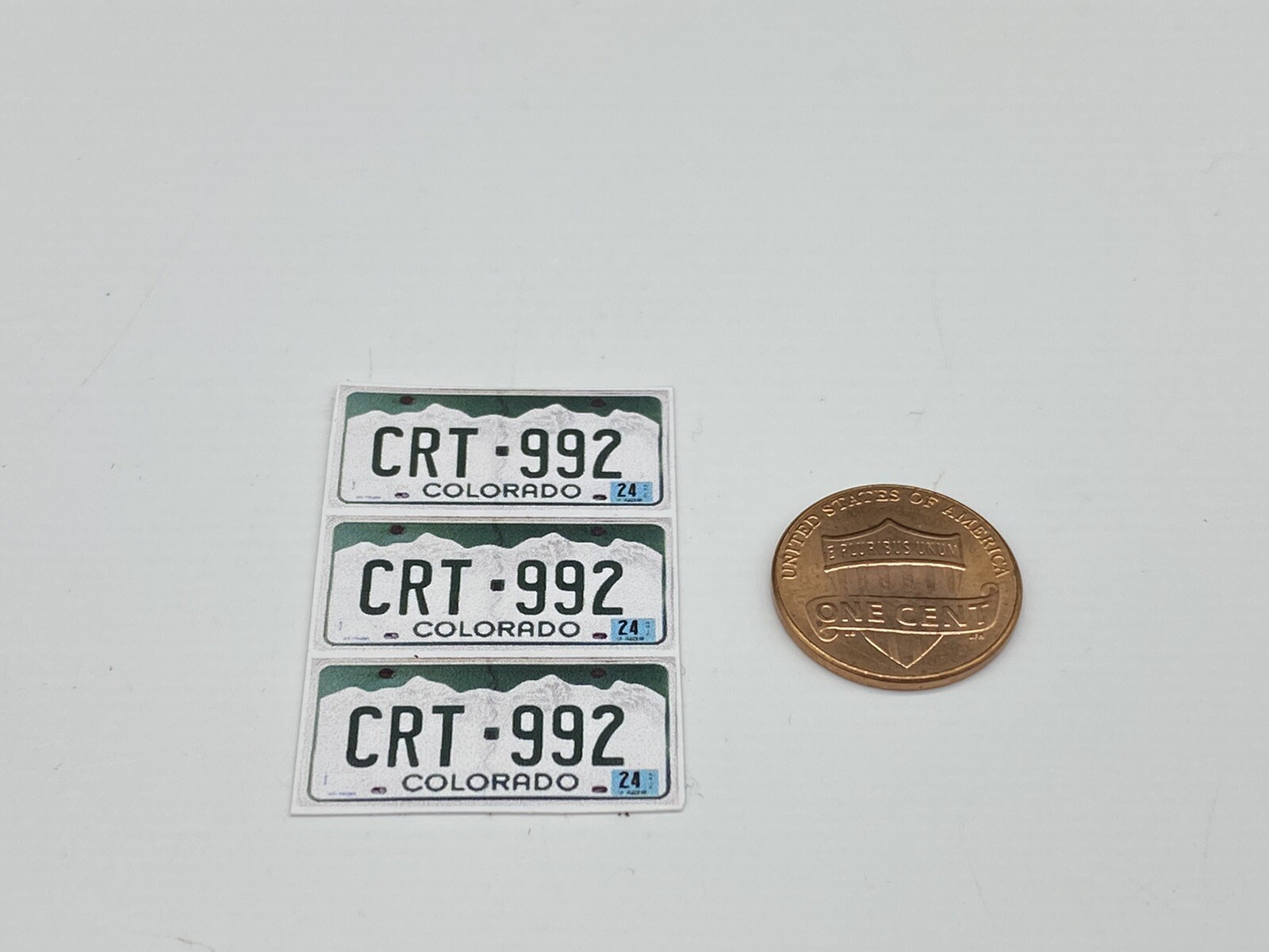1/10 scale Colorado license plate decals for your r/c car or truck