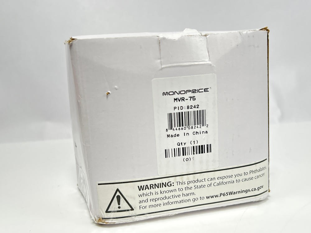 Monoprice 75W Rotary Speaker Volume Controller In-Wall Surface Mount, White