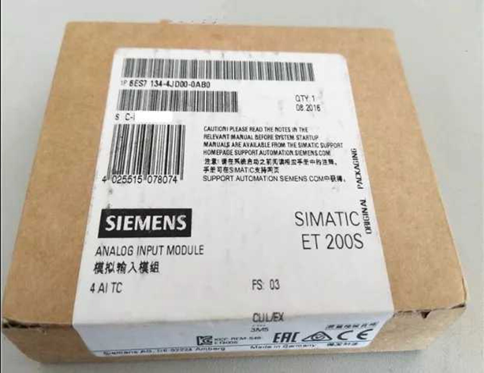 NEW Siemens 6ES7134-4JD00-0AB0 6ES7 134-4JD00-0AB0