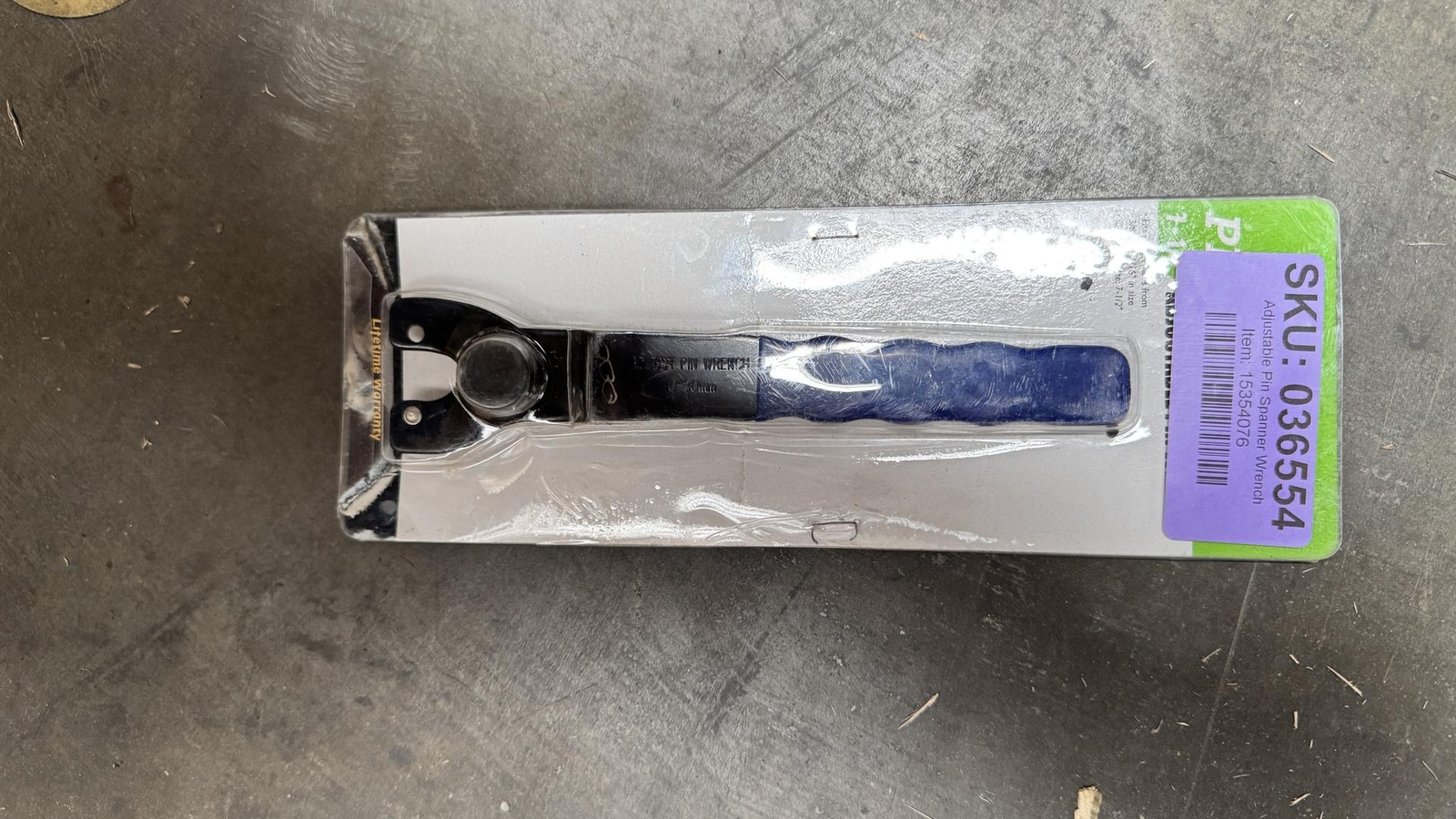 Adjustable Pin Wrench, 7-1/2"