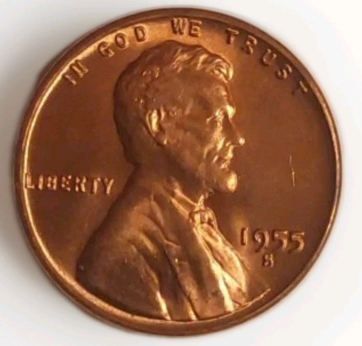 Bright 1955 Lincoln Wheat Cent San Francisco GEMBU RED Uncirculated OBW FreePost