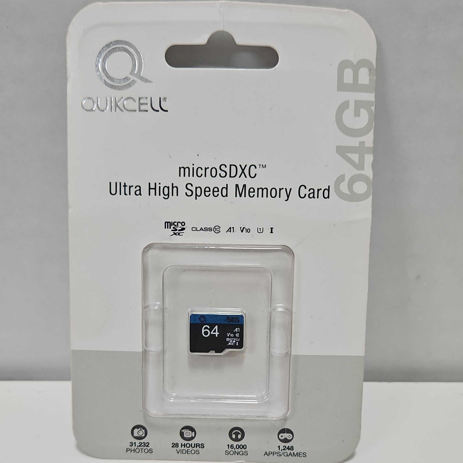Quikcell MicroSDXC Ultra High Speed Memory Card - 64GB