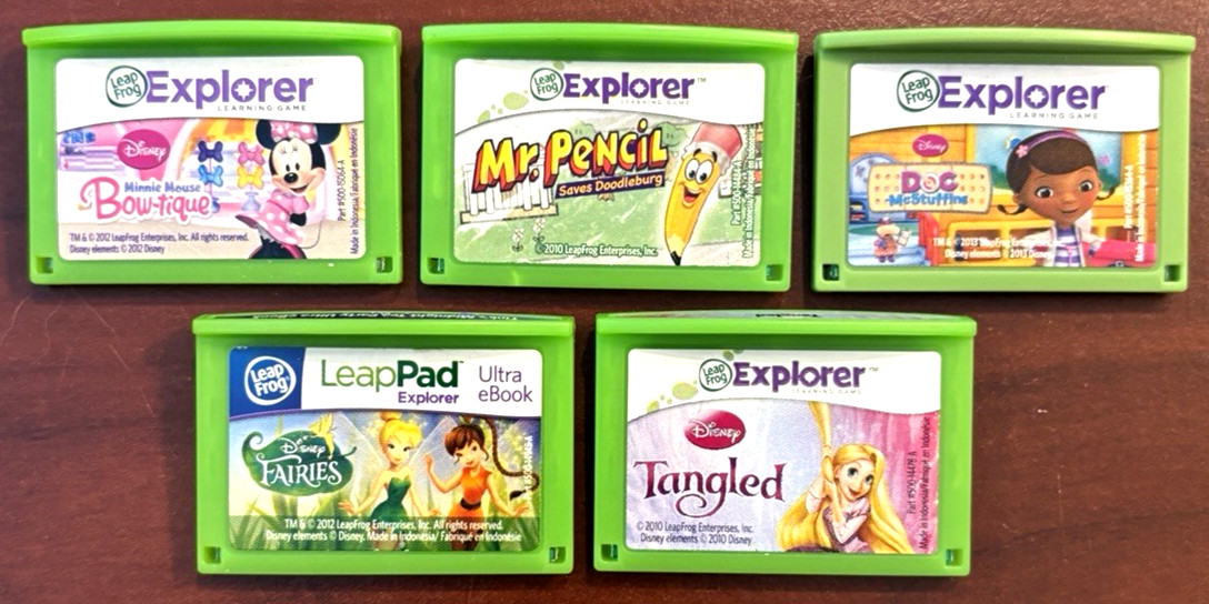 5 Leap Frog LeapPad Explorer Learning Game lot  LeapPad 1 2 3 XDI Ultra Platinum