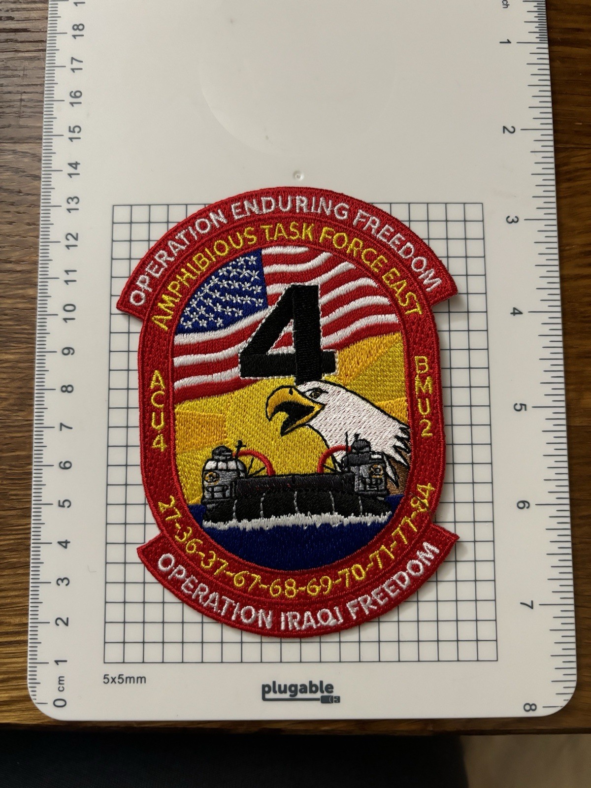 operation enduring freedom Amphibious Task Force  4 East ACU2 BMU2  Patch New