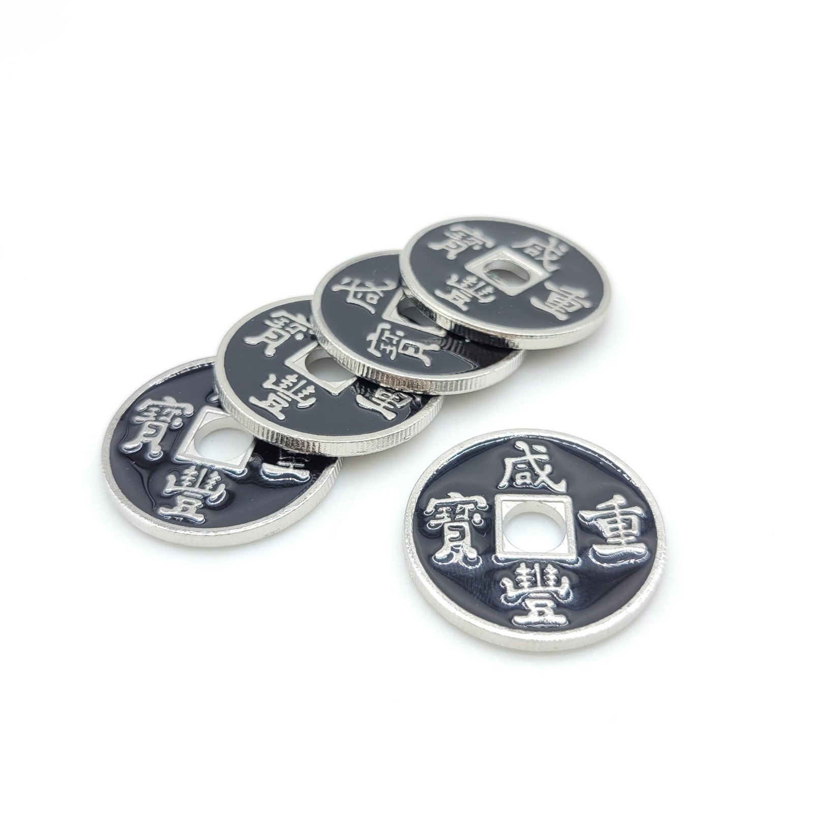 AIMOFAMAG 5 Pcs Chinese Coin Half Dollar Size,China Ancient Magic Small