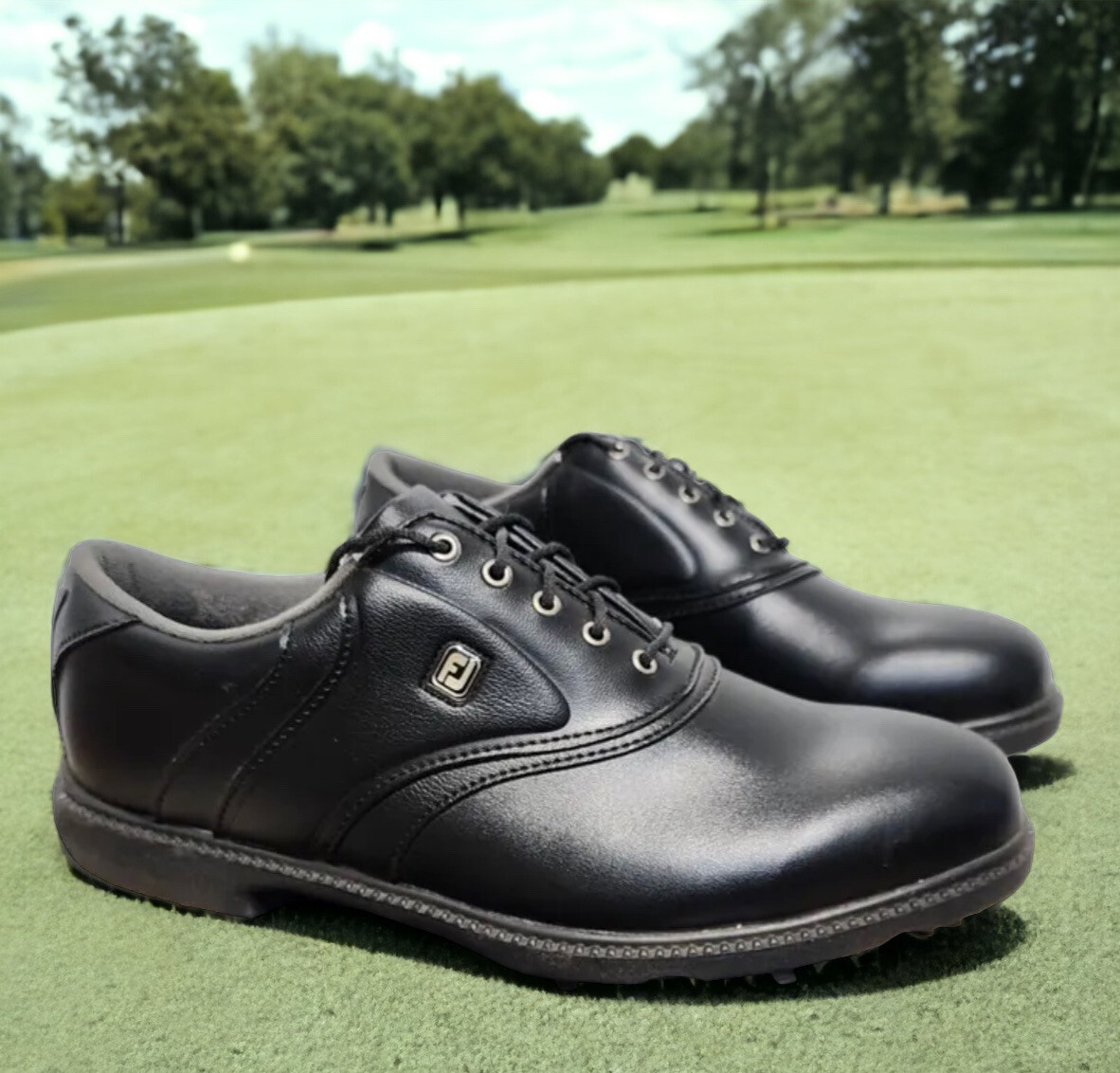 Footjoy Black PGA Tiger Style Golf Shoes 45331 Mens Size 8.5 Fast Shipping