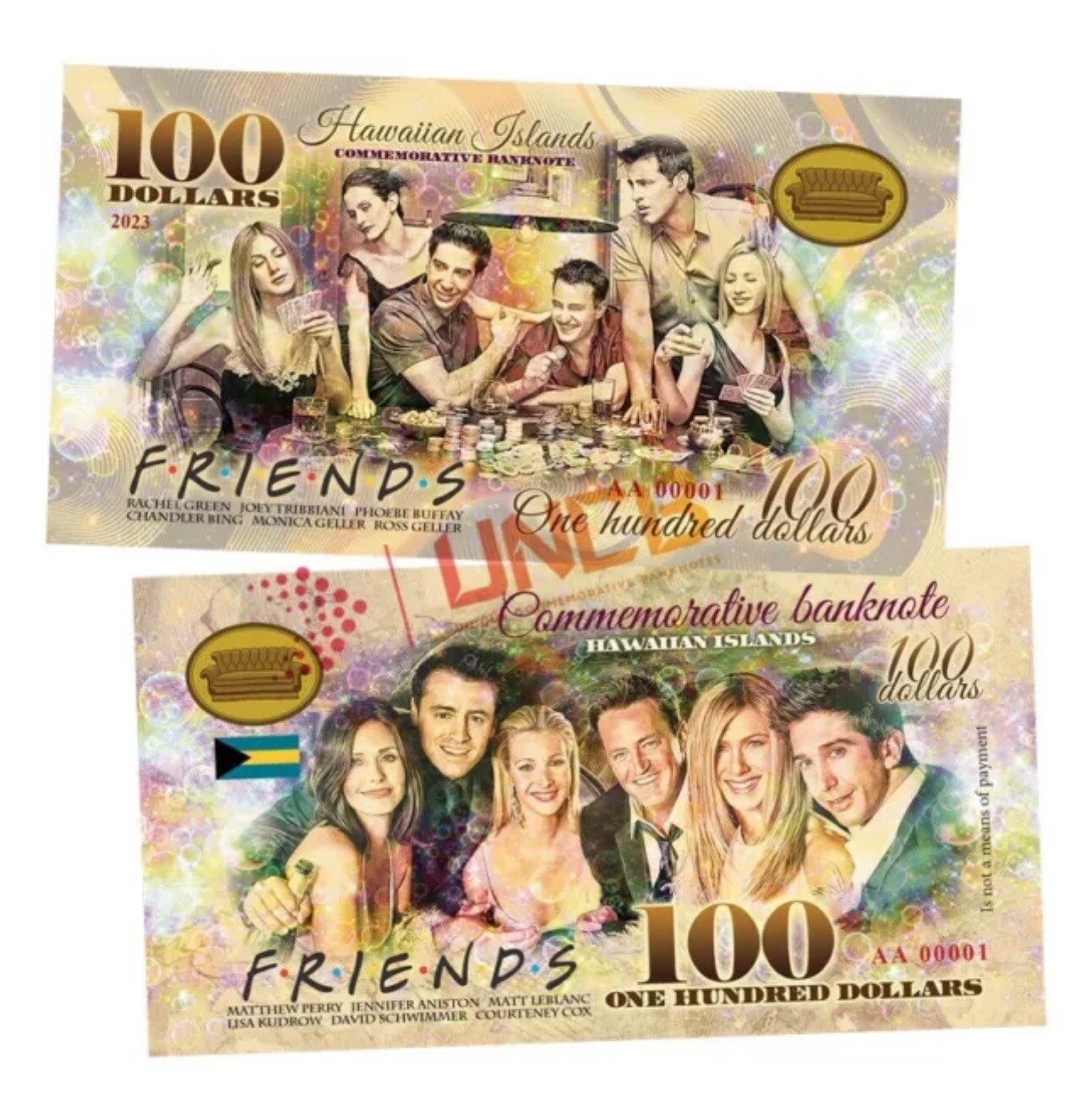 Hawaiian Islands, 100 Dollars, 2023, Friends, Commemorative Banknote, UnCB