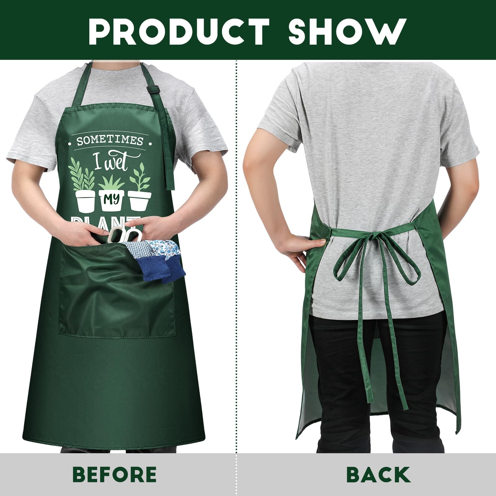 3 Pcs Funny Gardening Aprons for Waterproof Garden Apron with Pockets Floral ...