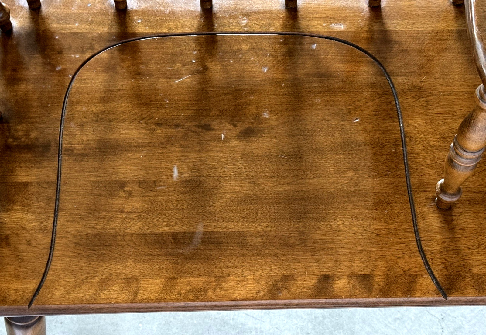 Vintage Nice Ethan Allen Gossip Bench Telephone Table Solid Maple Wood Colonial