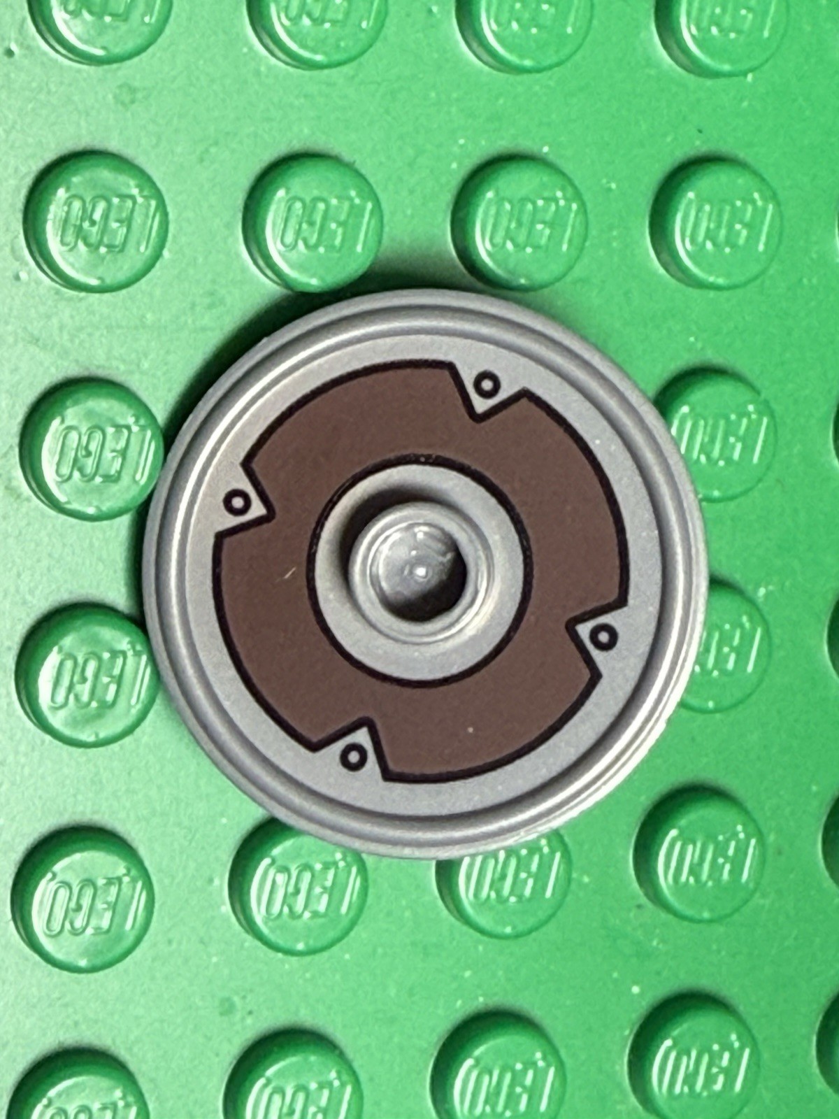 Lego Shield Circular With Dark Brown Ring And 4 Rivets