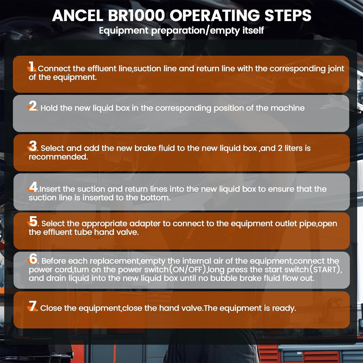 ANCEL BR1000 Brake Fluid Change Machine Fluid Protection Auto Service Tool