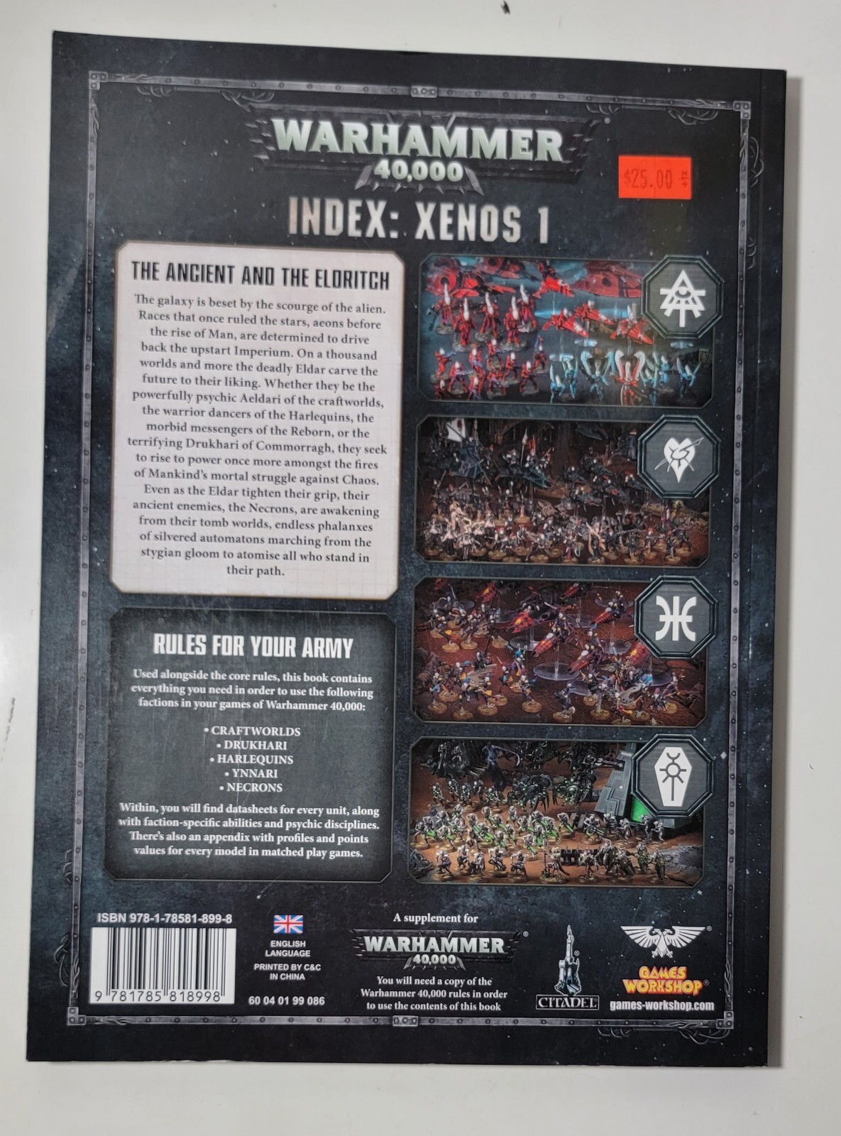 Warhammer 40K: Index Xenos 1 - Games Workshop 2017 - 8th Edition