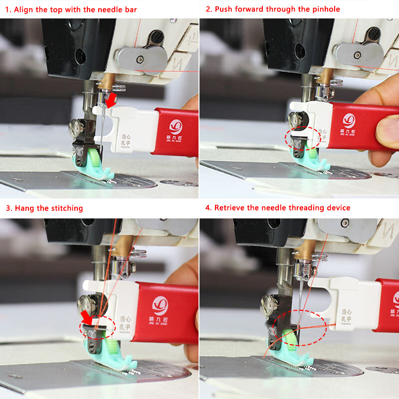 Closed eye needle threading device suitable for Flat car machines(Color random)