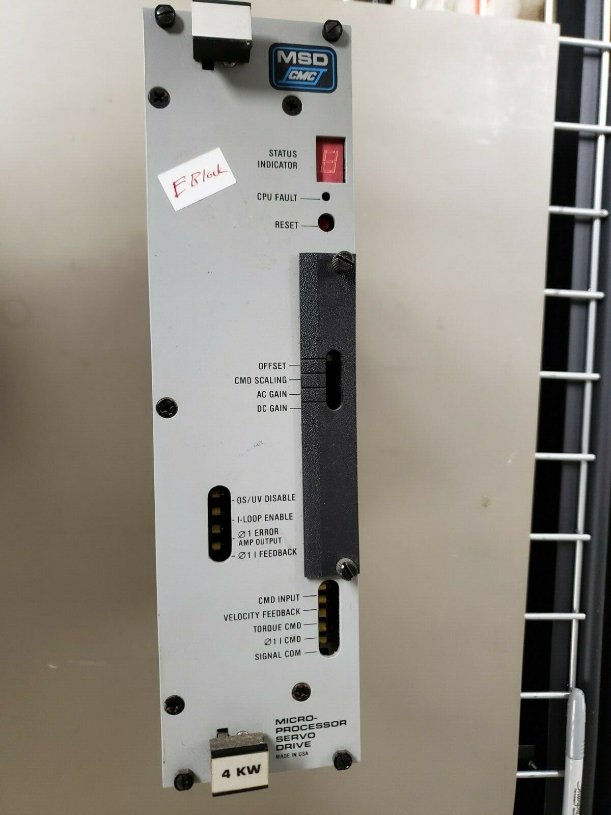 MSD CMC S3002M000007  Universal Instruments GSM 44520001 X-Axis Servo Amplifier
