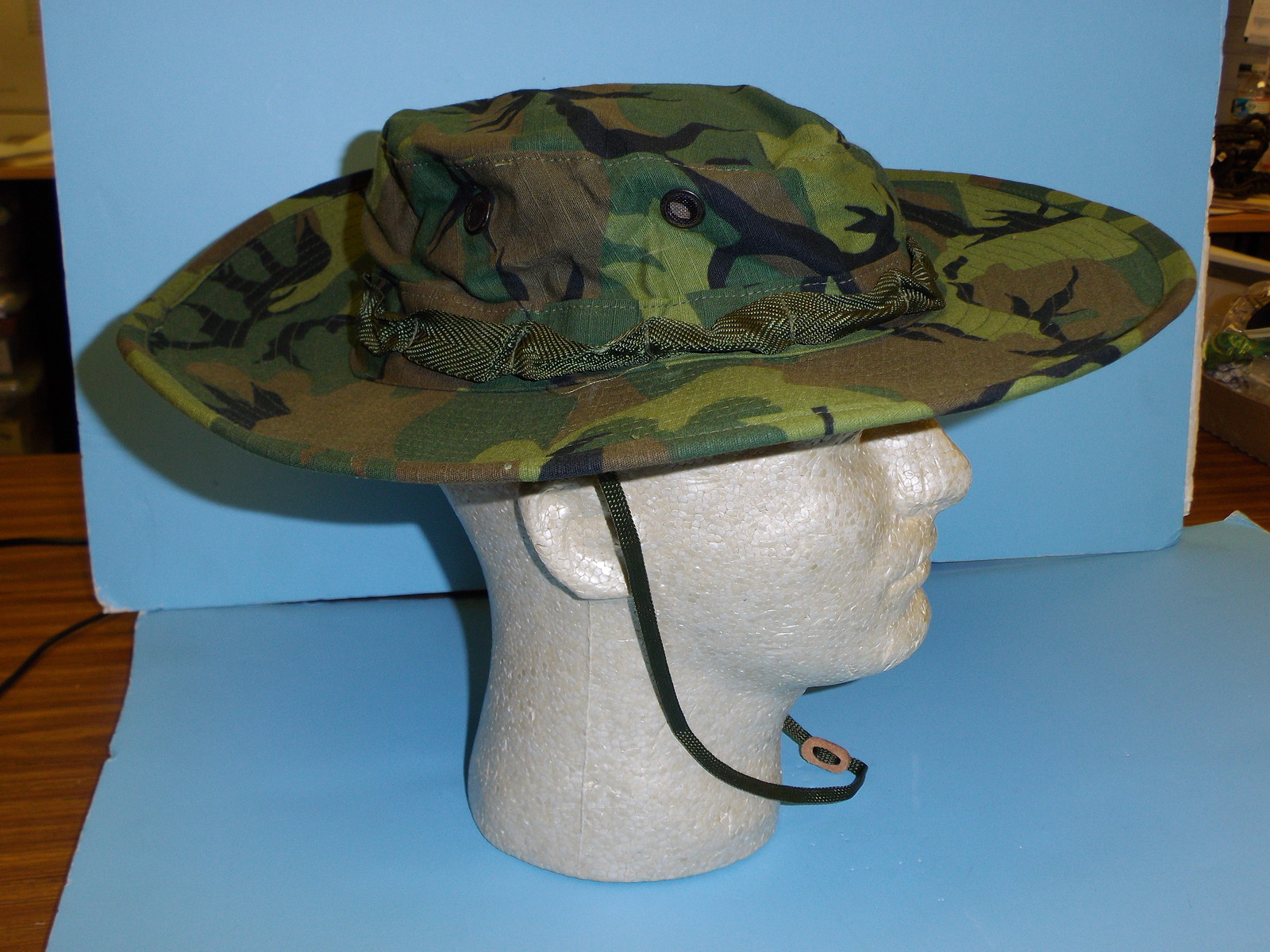 erdlh59 US Military Vietnam Wide Brim ERDL Boonie Hat size 59 / 7 3/8
