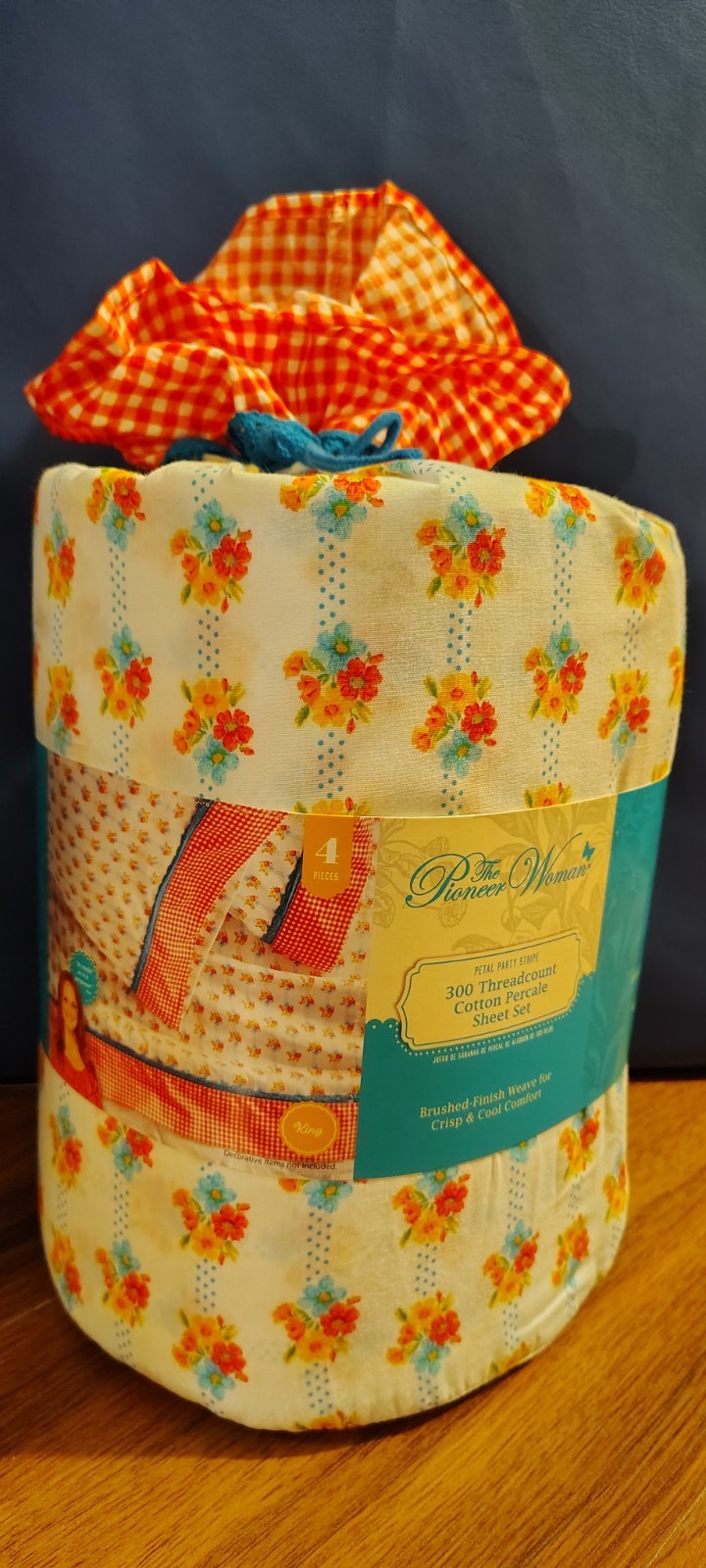 The Pioneer Woman 300 Thread count Cotton 4pc Sheet Set KING Petal Party