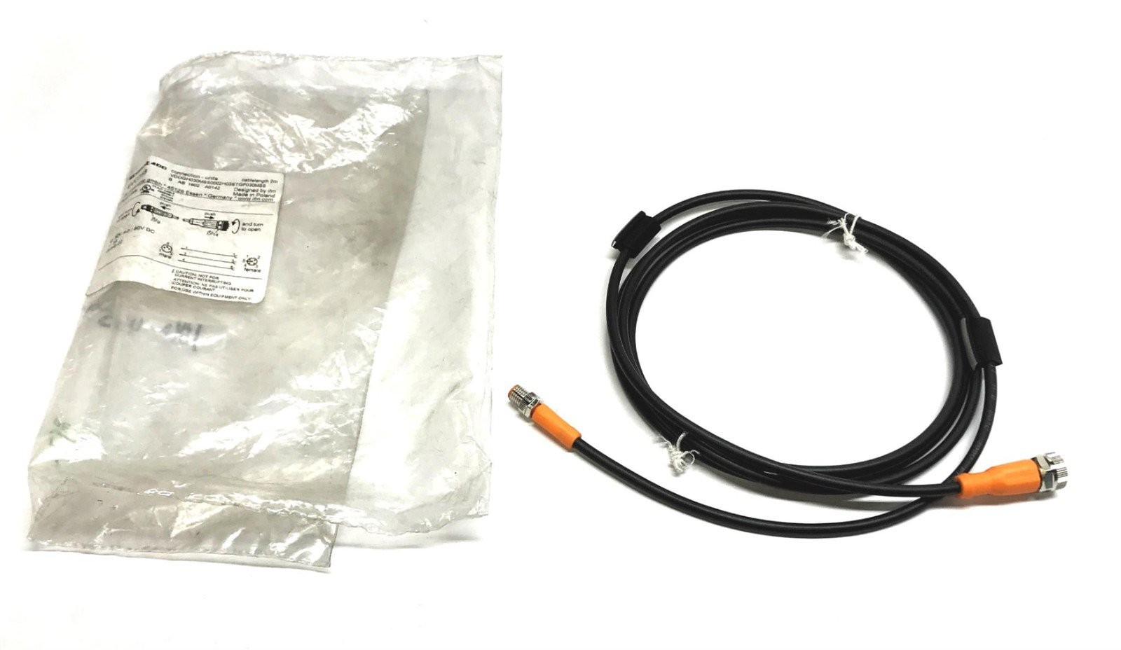 IFM Patch Cord Connection Cable EVC258 NOS