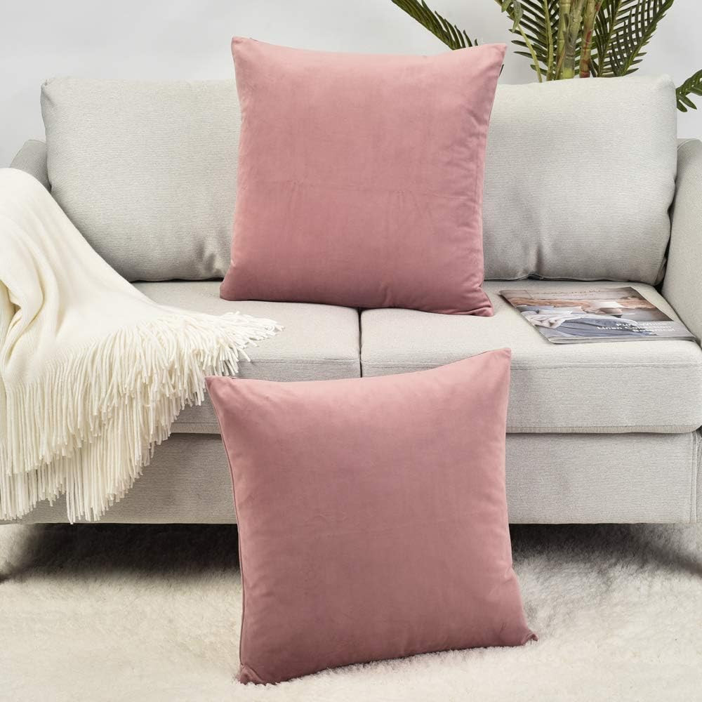Set of 2 Comfortable Throw Pillow Cover for Bedding, Decorative Accent Cushion S