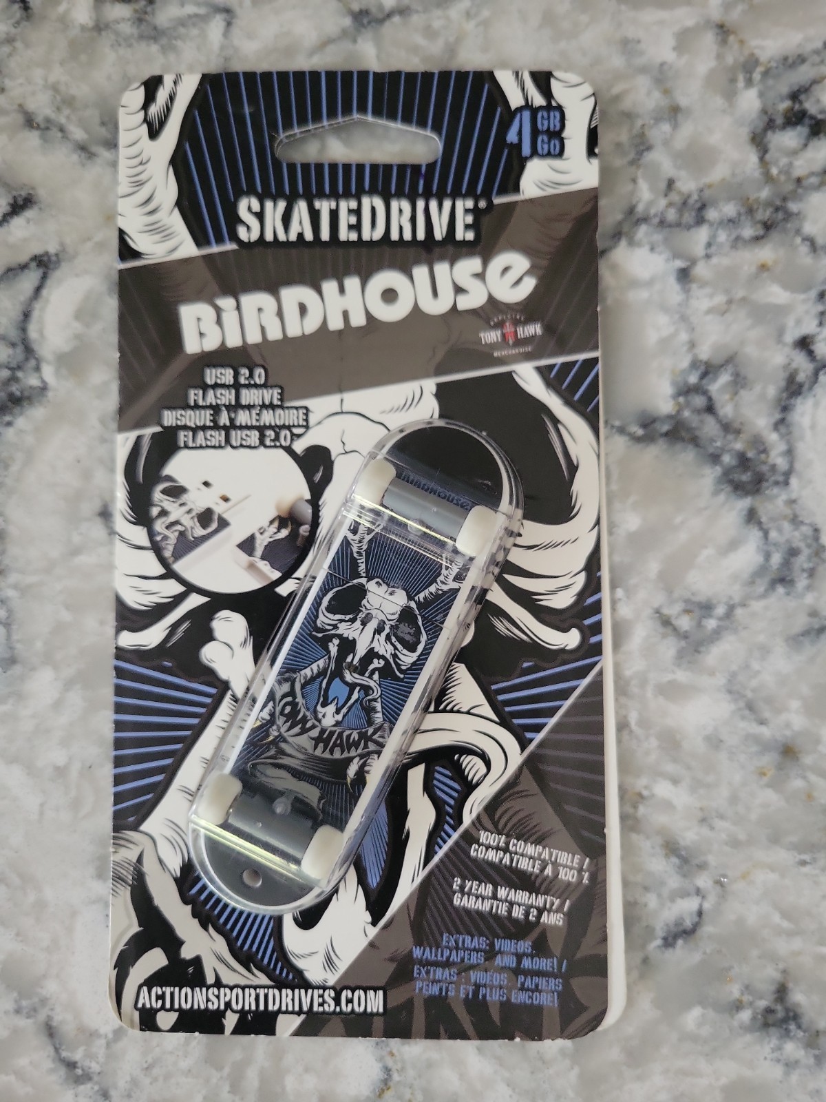 SkateDrive Birdhouse Skull 4Gb USB Flash Drive – Official Tony Hawk Merchandise