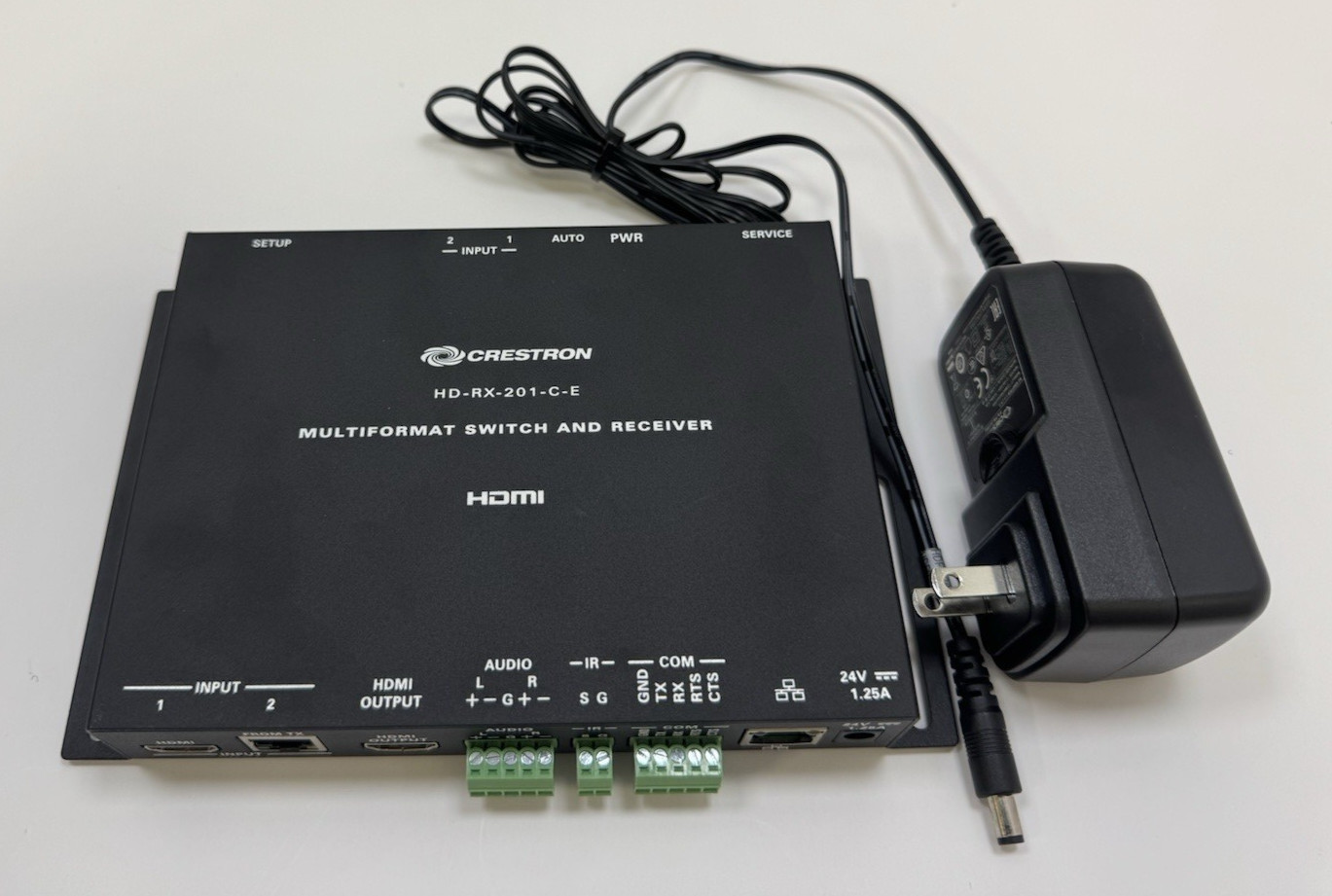 Crestron HD-RX-201-C-E DM Lite HDMI Receiver Scaler w/ Power Supply -Tested