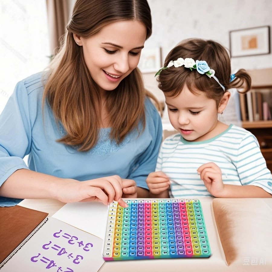 12x12 Multiplication Game Table Kids Math Learning Posters, Fidget Popper...