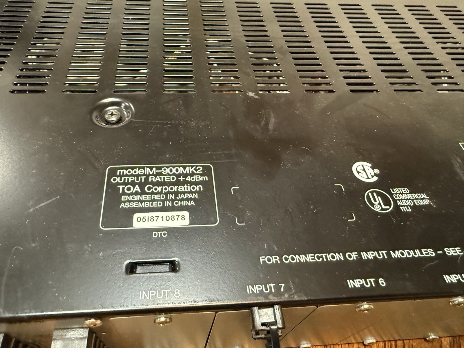TOA 900 Series II Amplifier M-900MK2