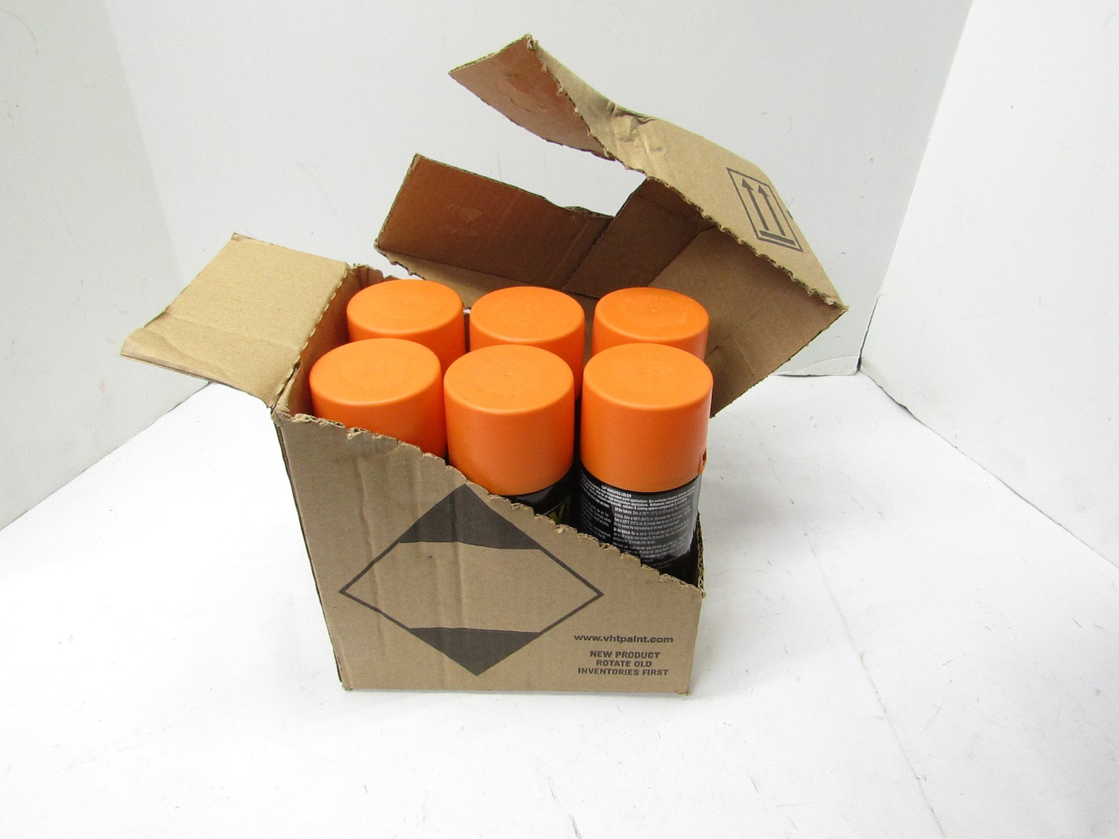 6 Cans VHT SP114 Flameproof 11 oz. Flat Orange Aerosol High Temperature Paint