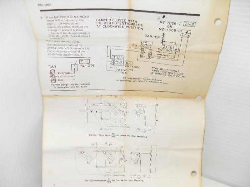 ⭐NEW IN BOX⭐ JOHNSON CONTROLS PQ-1001-4 DAMPER POSITION INDICATOR