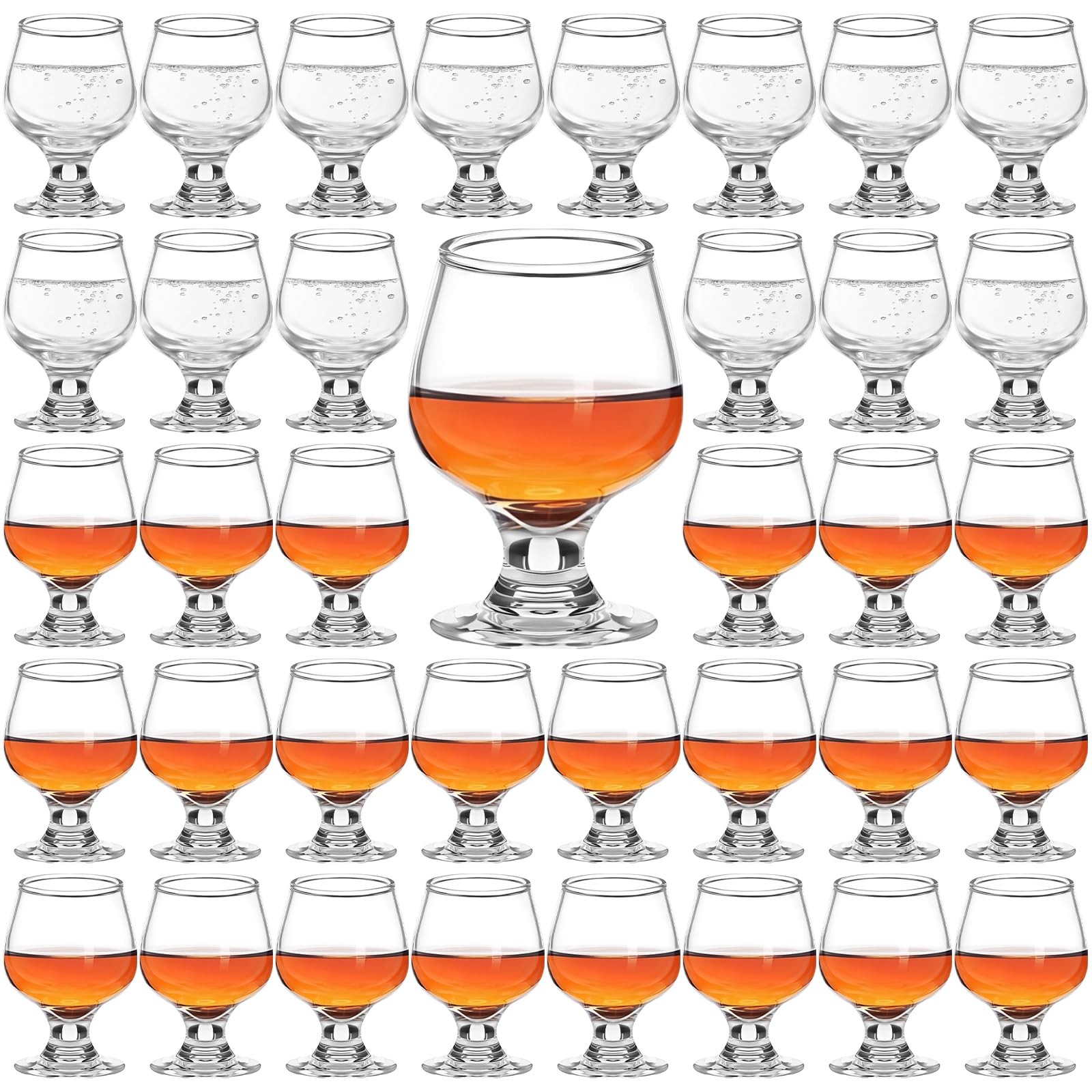 36 Pcs 1.75oz Mini Shot Glass, Clear, Cute, Perfect for Tasting Brandy Whiske...