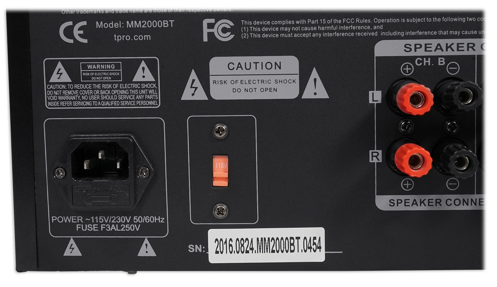 Technical Pro MM2000BT Powered Bluetooth Microphone Mixer Amplifier Amp SD, USB