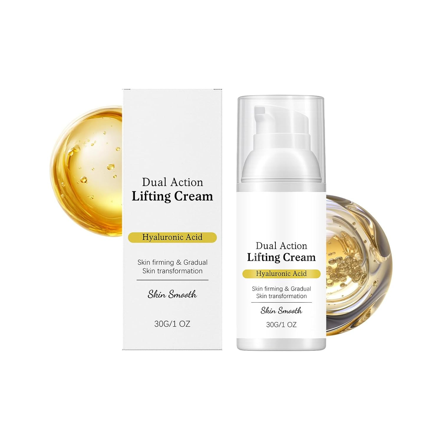 OKOA SKIN Dual Action Lifting Cream with Peptides & Hyaluronic Acid, Firming & H