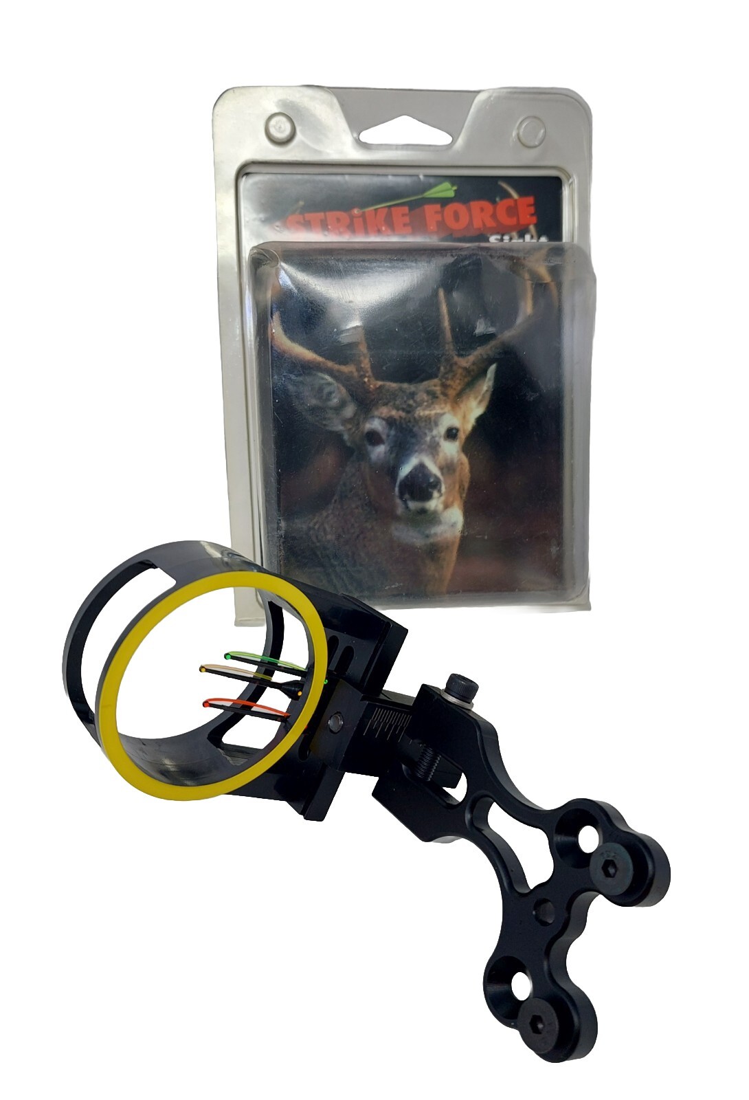 GWS Strike Force: 3 Pin Fiber Optic Bow Sight: Adjustable Windage NEW